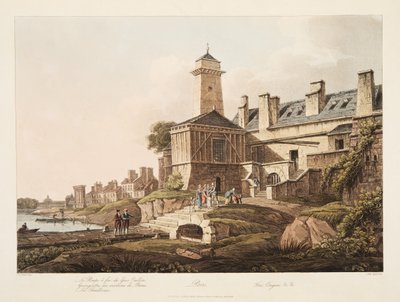 باريس ، محرك إطفاء ، رسم توضيحي من فرساي ، باريس وسانت دينيس ، حانة. 1809 (أكواتينت) بواسطة جون كلود ناتس
