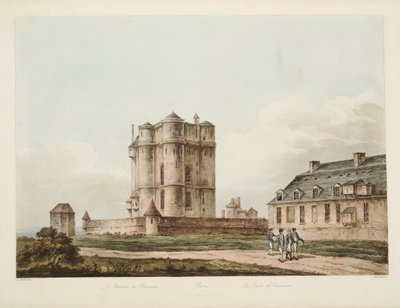 قلعة فينسين ، رسم توضيحي من فرساي وباريس وسانت دينيس ، حانة. 1810 (أكواتينت) بواسطة جون كلود ناتس
