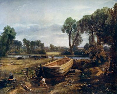 بناء القارب بالقرب من طاحونة Flatford ، 1815 ، 1912. بواسطة جون كونستابل