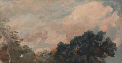 دراسة السحابة مع الأشجار ، دراسة الغيوم والأشجار ، 1821. بواسطة جون كونستابل