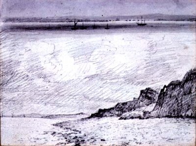 انحراف مشهد الساحل بالقرب من ساوثيند ، 1814 (رسم) بواسطة جون كونستابل