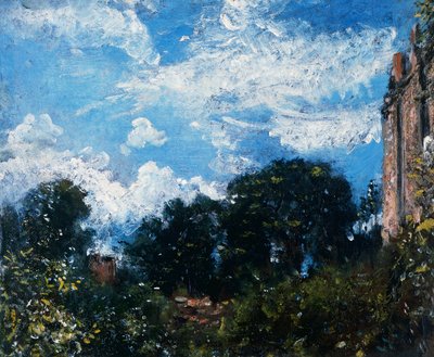Study of sky and trees (oil on canvas) بواسطة جون كونستابل