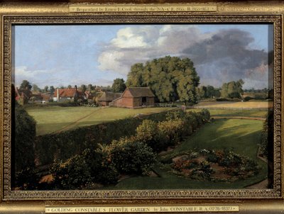 حديقة غولدنغ كونستابل الإنجليزية مزرعة المناظر الطبيعية. لوحة جون كونستابل (1776-1837) 1815 صن. 0،33x0،5 م. إبسويتش. متحف مجلس بورو بواسطة جون كونستابل