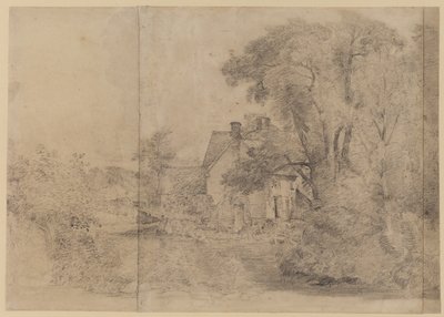 ويلي لوتس هاوس ، شرق بيرغولت ، c.1820 (طباشير أسود على ورق) بواسطة جون كونستابل
