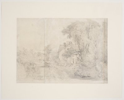 منزل ويلي لوت، شرق بيرغولت، حوالي 1812-1812 (جرافيت على ورق) بواسطة جون كونستابل