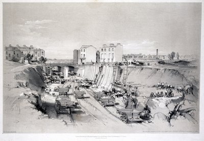 بناء الجدران الاستنادية في بارك ستريت ، مدينة كامدن ، 1836 بواسطة جون كوك بورن
