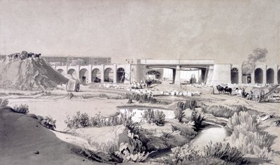 جسر طريق هامستيد ، 5 أكتوبر 1836 (قلم وحبر وغسل على ورق) بواسطة جون كوك بورن