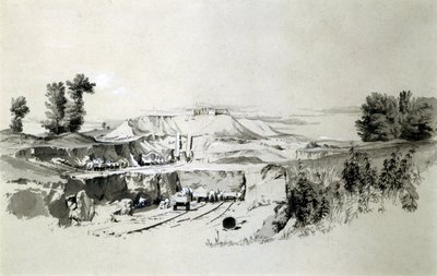 نفق Linslade ، 23 يونيو 1837 (قلم وحبر وغسل على ورق) بواسطة جون كوك بورن