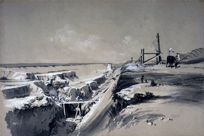 Tring Cutting ، هيرتفوردشاير ، 1830 (قلم وحبر وغسل على ورق) بواسطة جون كوك بورن