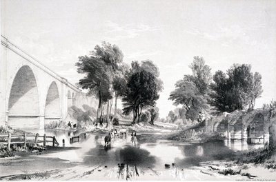 الجسر فوق نهر بليث ، لندن وسكة حديد برمنغهام ، 1839 بواسطة جون كوك بورن