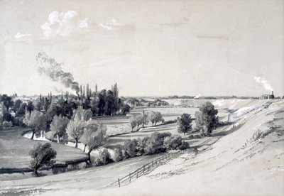 واتفورد إمبانكمنت ، هيرتفوردشاير ، 29 أكتوبر 1837 (قلم وحبر وغسل على ورق) بواسطة جون كوك بورن