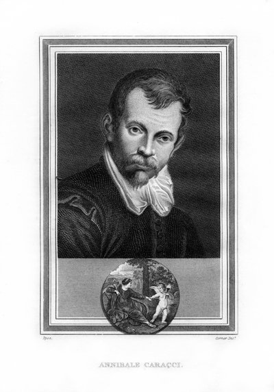Annibale Carracci ، رسام عصر الباروك الإيطالي ، 1825. بواسطة جون كورنر