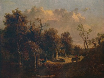 حافة الغابة ، مع عربة المزرعة والماشية ، c1811 بواسطة جون كروم