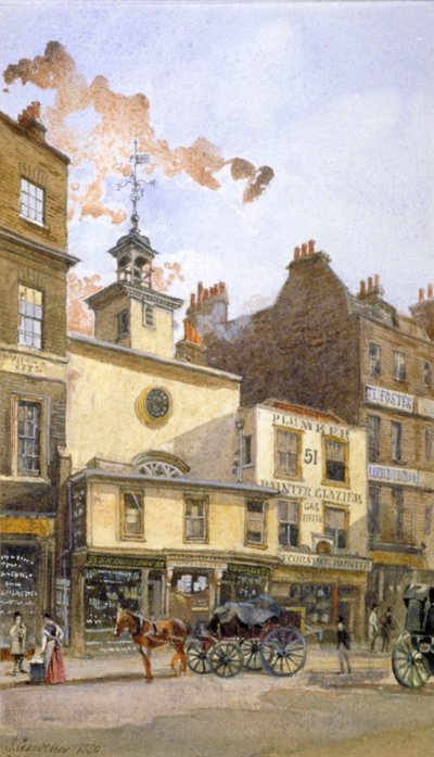 كنيسة St Ethelburga-the-Virgin داخل Bishopsgate ، مدينة لندن ، 1880 بواسطة جون كروثر