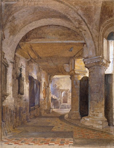 الجزء الداخلي من دير سانت بارثولوميو ، سميثفيلد ، مدينة لندن ، c1880 بواسطة جون كروثر