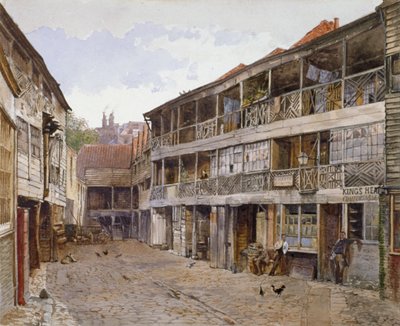 King's Head Inn and King's Head Inn Yard، Borough High Street، Southwark، London، 1879 بواسطة جون كروثر