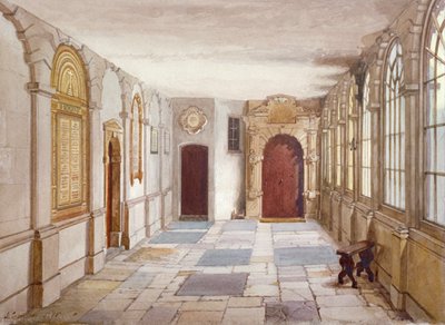 ممر يؤدي إلى الكنيسة الصغيرة ، تشارترهاوس ، لندن ، 1885. بواسطة جون كروثر