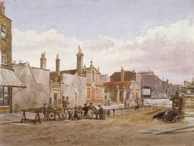 المسشوز و Trinity Almshouses من سكينرز ، مايل إند رود ، ستيبني ، لندن ، 1883 بواسطة جون كروثر
