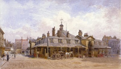 منظر لسوق أكسفورد ، سانت ماريليبون ، وستمنستر ، لندن ، c1880 بواسطة جون كروثر
