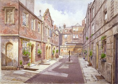 منظر لدور البيت في Cock Court، Jewry Street، City of London، 1886. بواسطة جون كروثر
