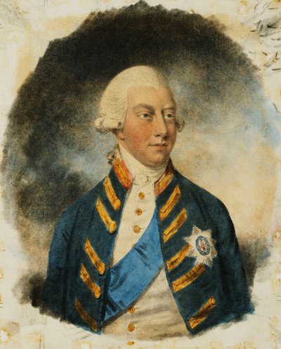 صورة للملك جورج الثالث ، نصف طول صغير ، يرتدي زي وندسور وشريط ونجم الرباط ، 1787 بواسطة جون دومان