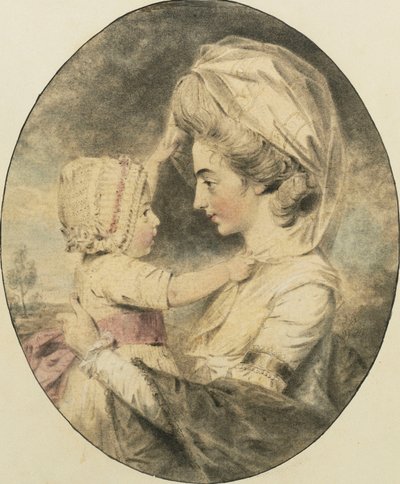 صورة للسيدة هارتوب وطفلها 1780 بواسطة جون دومان
