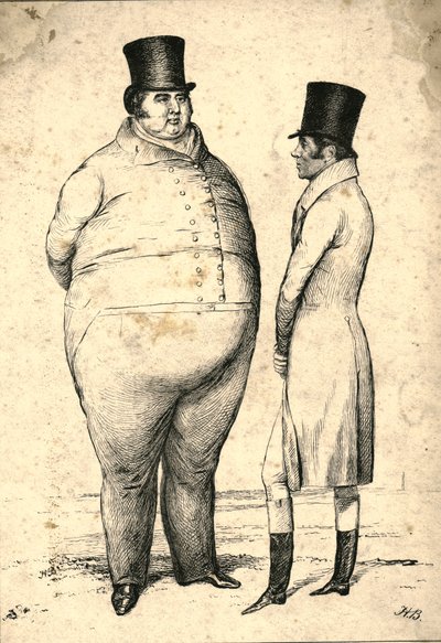 "شخصيتان لهما وزن كبير على العشب. Query_Which is the weightier '، 1829. بواسطة جون دويل