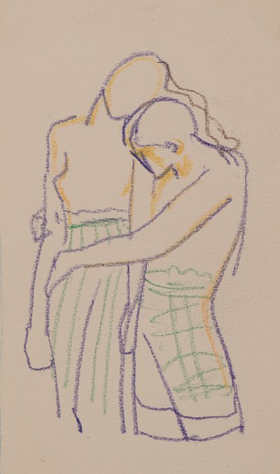 بدون عنوان [Naoise and Deirdre] (قلم رصاص) بواسطة جون دنكان