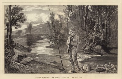 صيد سمك السلمون المرقط ، أول طاقم من الموسم بواسطة John Evan Hodgson