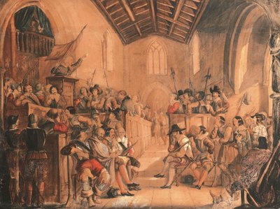دير مستدير: مشهد من "Peveril of the Peak" للسير والتر سكوت ، 1841 بواسطة جون ايفرت ميليس