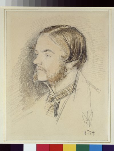 صورة هولمان هانت ، 1854 (مرحاض وقلم رصاص على ورق) بواسطة جون ايفرت ميليس
