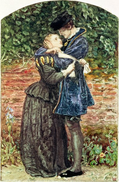 The Huguenot، 1852 (مرحاض ، قلم ، حبر ، غواش على ورق) (انظر أيضًا 19693) بواسطة جون ايفرت ميليس