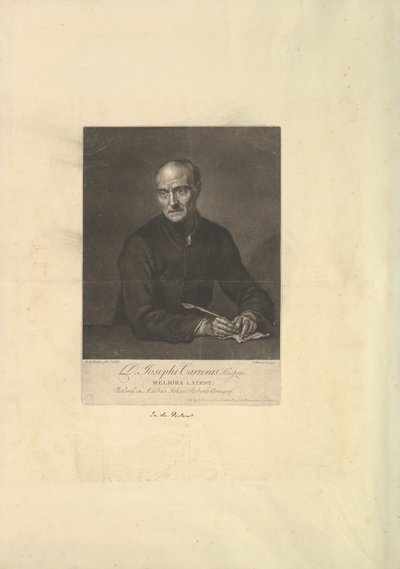 صورة لجوزيف كاريراس ، 1735. بواسطة جون فابر الأصغر