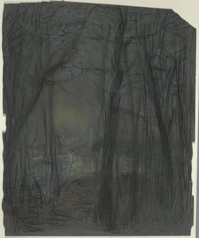 مشهد الغابة بواسطة John Ferguson Weir