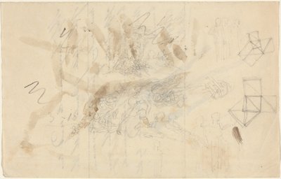 ملائكة تنزل على بنات البشر، ربما حوالي عام 1821 (جرافيت) بواسطة جون فلاكسمان
