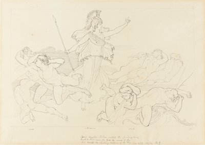 أثينا والرياح بواسطة جون فلاكسمان