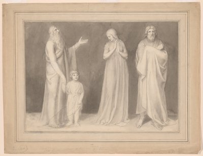 حنة تقدم صموئيل إلى إيلي بواسطة John Flaxman