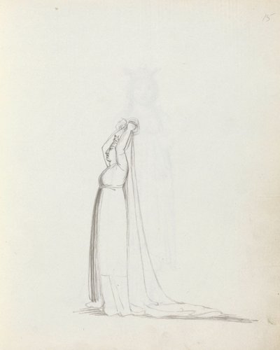 السيدة Siddons as Constance، 1783 (قلم وحبر وغسل على ورق) بواسطة جون فلاكسمان