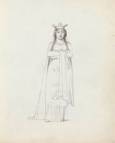 السيدة Siddons as Constance، 1783 (قلم وحبر وغسل على ورق) بواسطة جون فلاكسمان
