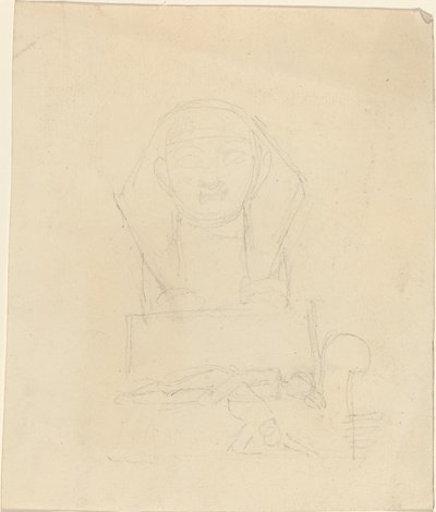 أبو الهول مع شخصيات مستلقية في المقدمة بواسطة جون فلاكسمان