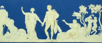 The Choice of Hercules، plaque by Wedgwood (jasperware) بواسطة جون فلاكسمان