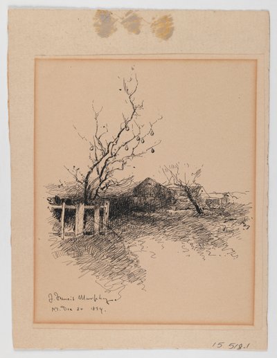 أفقي ، نيويورك ، 20 ديسمبر 1894 (قلم وحبر على ورق مركب على ورق مقوى) بواسطة جون فرانسيس ميرفي