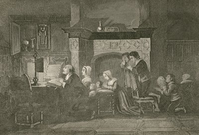 البقال وعائلته في الصلوات بواسطة جون فرانكلين