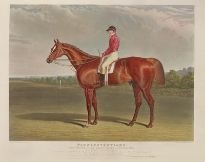 "المفوض" ، الفائز بسباق ديربي ستيبس في إبسوم ، 1834 ، منقوش بواسطة RW Smart و Charles Hunt (1803-77) ، حانة. بواسطة S. und J. Fuller، 1834 (aquatint) بواسطة جون فريدريك هيرينج الأب