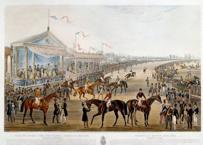 نادي Prix du jockey club a Chantilly في عام 1841 طباعة بواسطة John Frederick Herring (1795-1865) بواسطة جون فريدريك هيرينج الأب