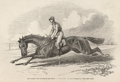 "البارون" ، الفائز بسانت ليجيه العظيم ، من "أخبار لندن المصورة" ، 27 سبتمبر 1845 بواسطة جون فريدريك هيرينج الأب