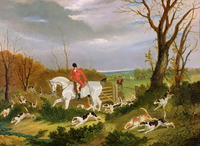 The Suffolk Hunt - Going to cover قرب Herringswell بواسطة جون فريدريك هيرينج الأب