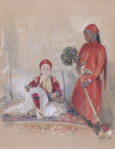 إسكندر بك وخادمه ، كاليفورنيا. 1848. بواسطة جون فريدريك لويس