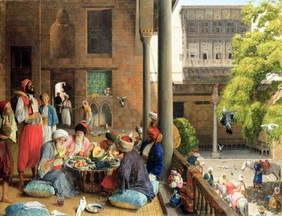 وجبة منتصف النهار ، القاهرة ، 1875 بواسطة جون فريدريك لويس