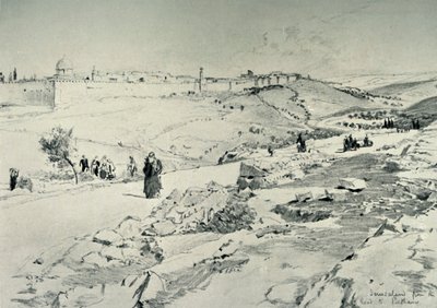 القدس ، مع الطريق من بيت عنيا ، 1902. بواسطة جون فوليلوف